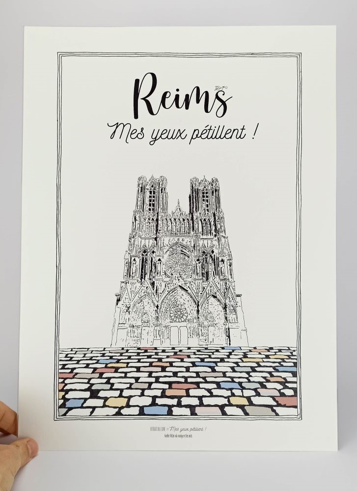 Affiche monument cathédrale Reims
