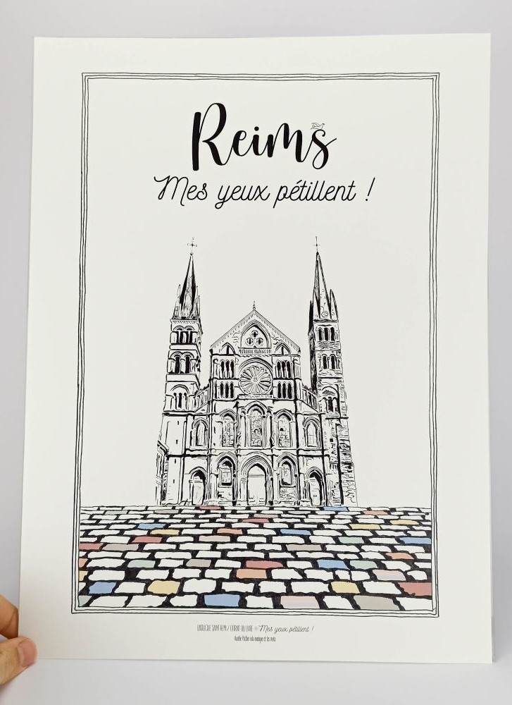 Affiche monument basilique Saint-Remi Reims