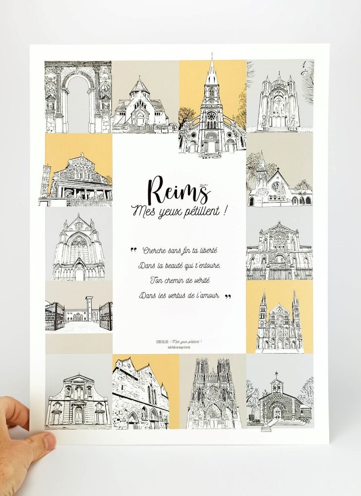 Affiche monuments Reims